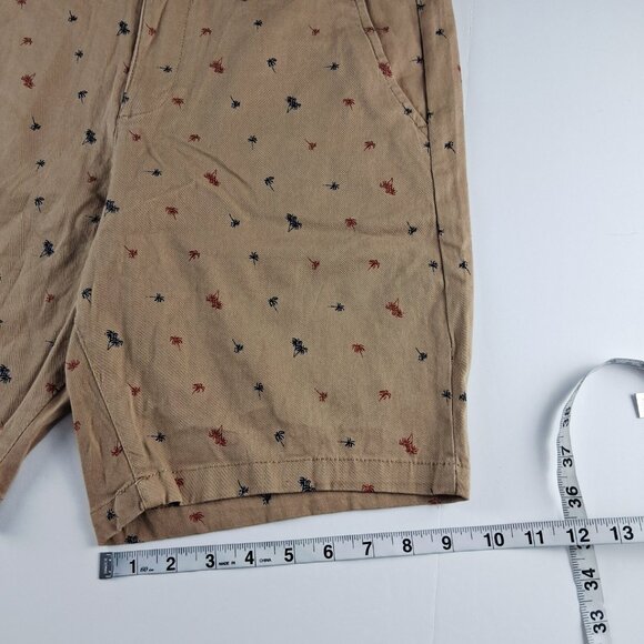 Jachs New York Bleecker Chino Shorts Men's Size 30 Dark Khaki Palm Trees Twill - Picture 3 of 8